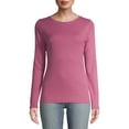 thumbnail image 1 of Time and Tru Women's Long Sleeve Rib T-Shirt, 1 of 6