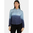 thumbnail image 1 of Time and Tru Women's Button Front Shirt with Long Sleeves, Sizes XS-XXXL, 1 of 6