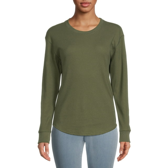Time and Tru Women's Long Sleeve Thermal TShirt