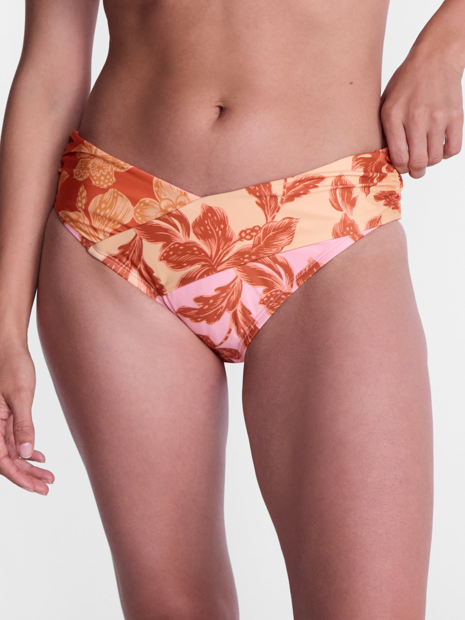 Time and Tru Women's V-Front Low Rise Bikini Bottoms, Sizes XS-XL