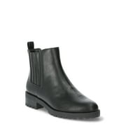 TIME AND TRU Women's Lug Chelsea Boot, Wide Width Available