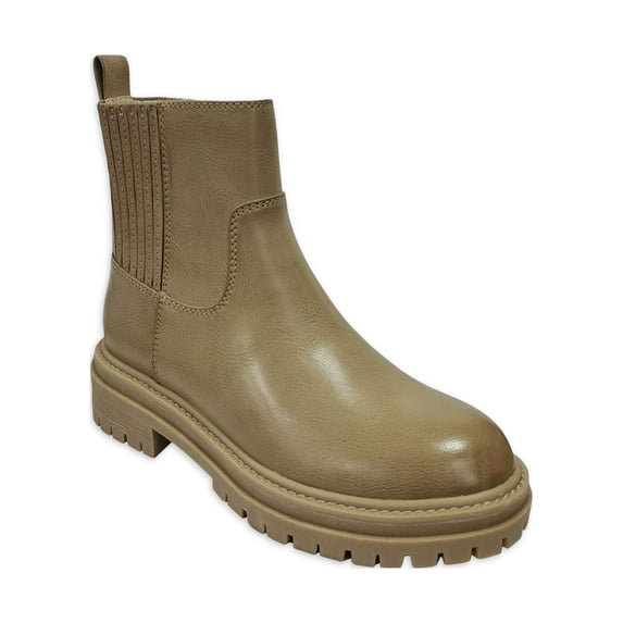 Time and Tru Women's Lug Chelsea Boots, Wide Width Available