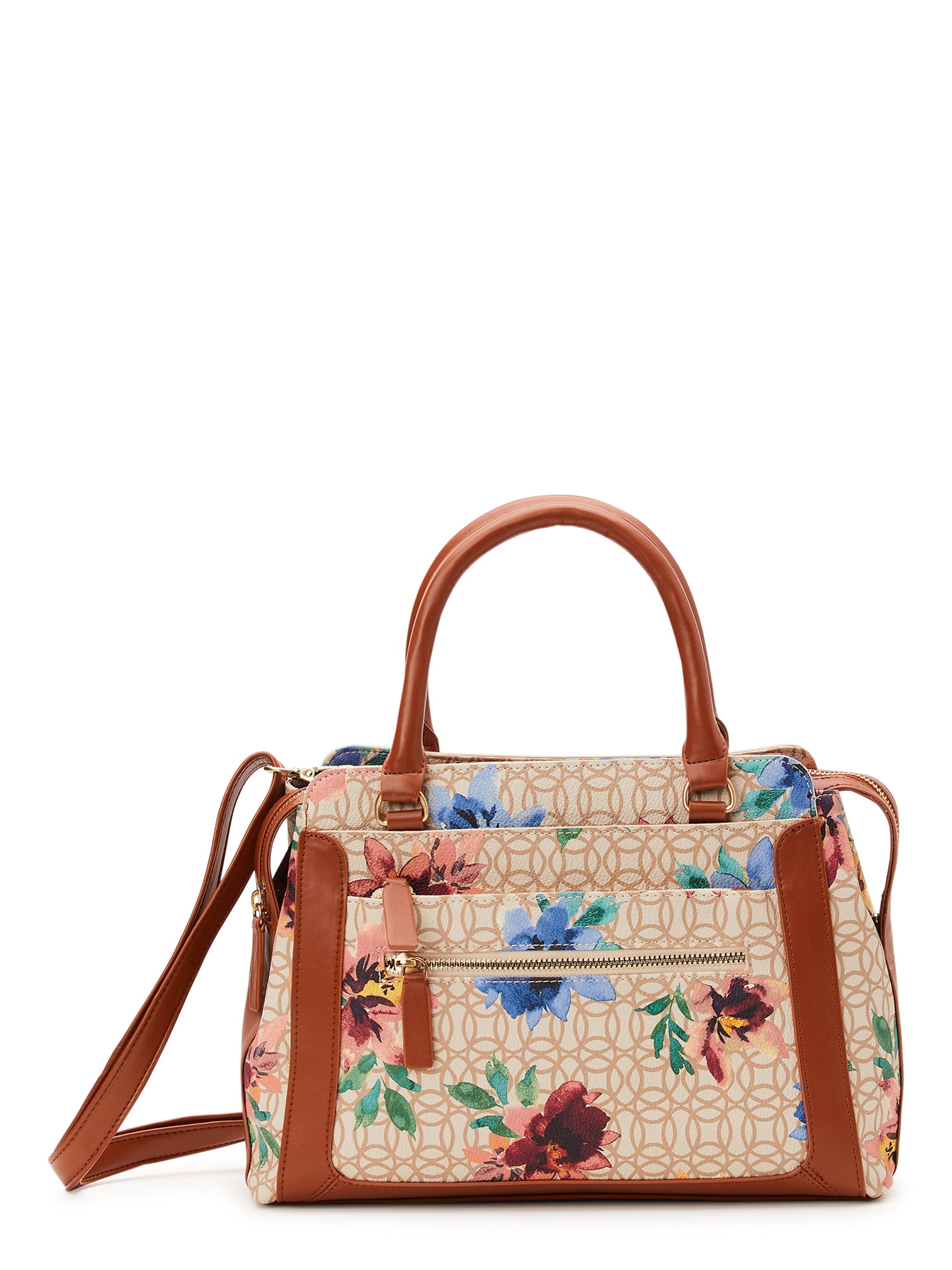 Time and Tru Women's Marli Satchel Handbag, Floral Status - Walmart.com