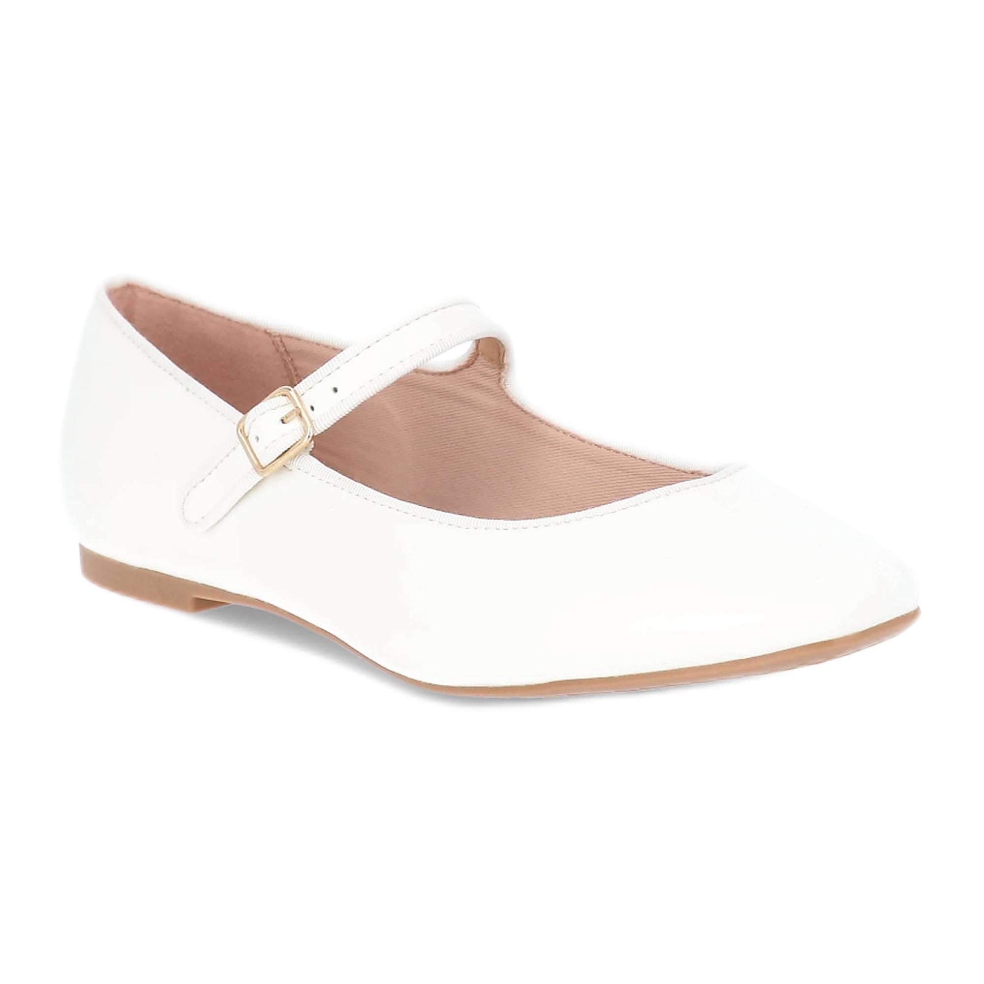 Time and Tru Women's Faux Leather Mary Jane Flats, Wide Width Available