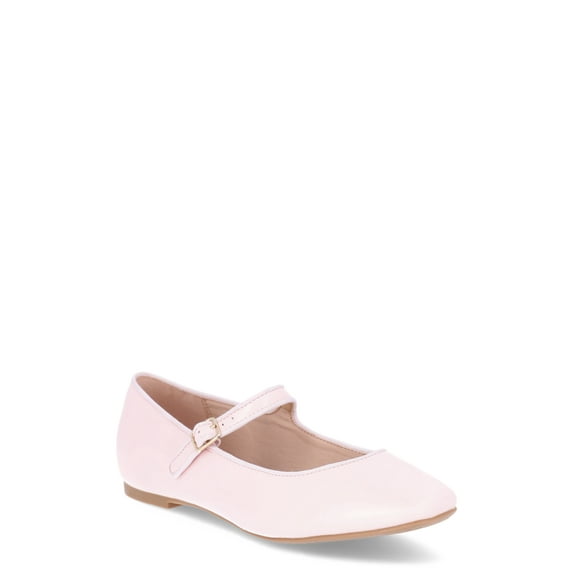 Time and Tru Women's Faux Leather Mary Jane Flats