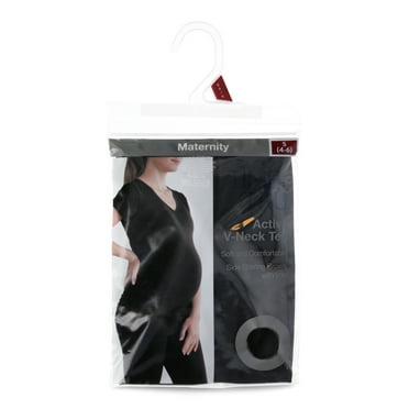Time and Tru Women's Maternity Active V-Neck Tee, Sizes S-2X