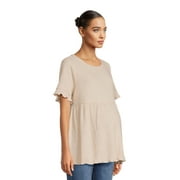 Time and Tru Women's Maternity Babydoll Top, Sizes S-2XL
