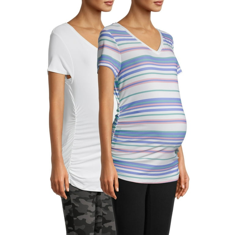 Varme mens mikrobølgeovn Time and Tru Women's Maternity Basic Short Sleeve T-Shirt, 2-Pack -  Walmart.com