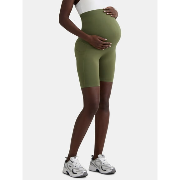 Time and Tru Women's Maternity Bike Shorts, Sizes S-XXL