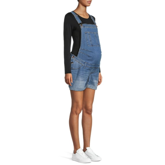 Time and Tru Women's Maternity Denim Shortall