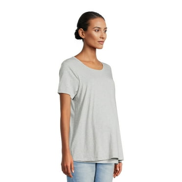 Time and Tru Women's Maternity Essentials Nursing Tee with Short Sleeves, Sizes S-XXL