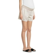 Time and Tru Women's Maternity Essentials Smocked Waist Shorts, 4.5" Inseam, Sizes S-2XL