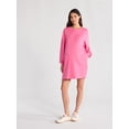 thumbnail image 1 of Time and Tru Women's Maternity French Terry Sweatshirt Dress with Long Sleeves, Sizes S-XXL, 1 of 4