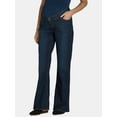 thumbnail image 1 of Time and Tru Women's Maternity Full Panel Flare Jeans, 32" Inseam, Sizes XS-XXXL, 1 of 5
