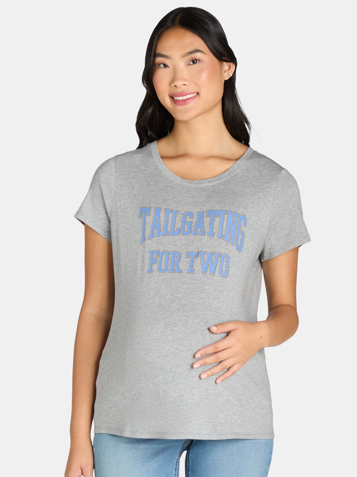 Time and Tru Women’s Maternity Graphic Print Tee, Sizes S-XXL