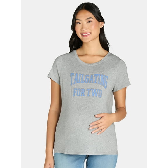 Time and Tru Women’s Maternity Graphic Print Tee, Sizes S-XXL