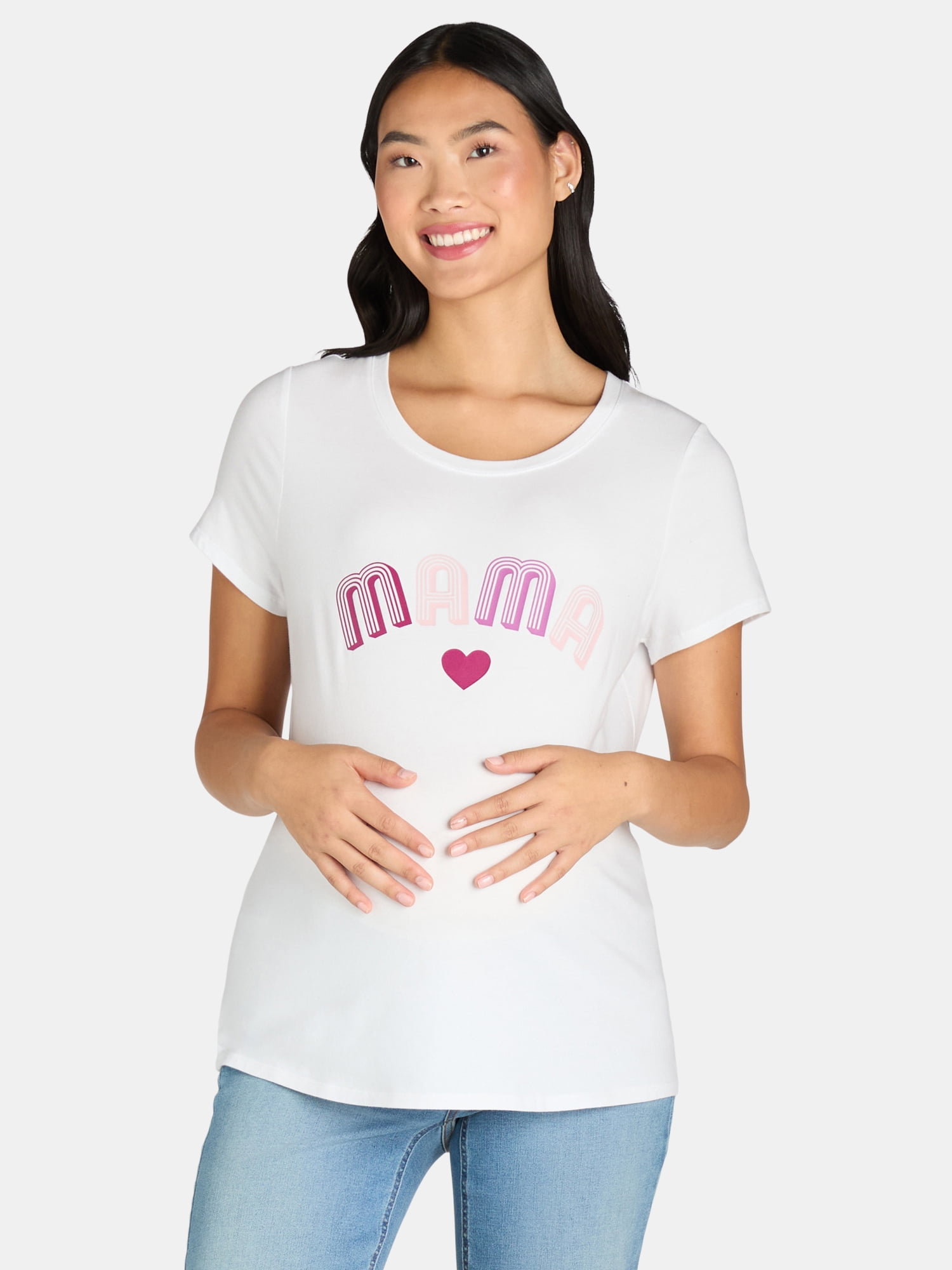 Time and Tru Women’s Maternity Graphic Tee, Sizes S-XXL