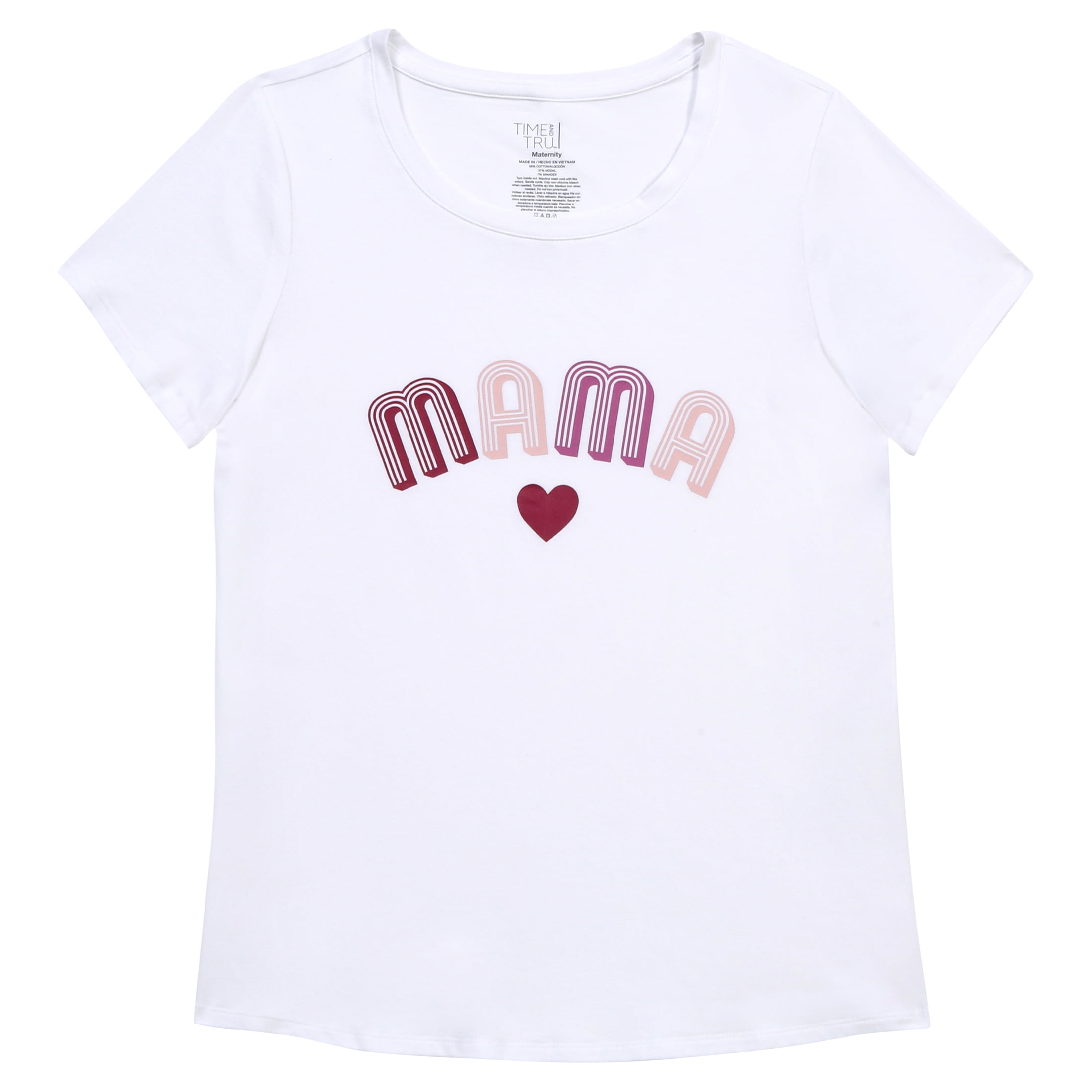 Time and Tru Women’s Maternity Graphic Tee, Sizes S-XXL