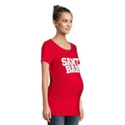 Time and Tru Women's Maternity Graphic Tee with Short Sleeves, Sizes S-XXL