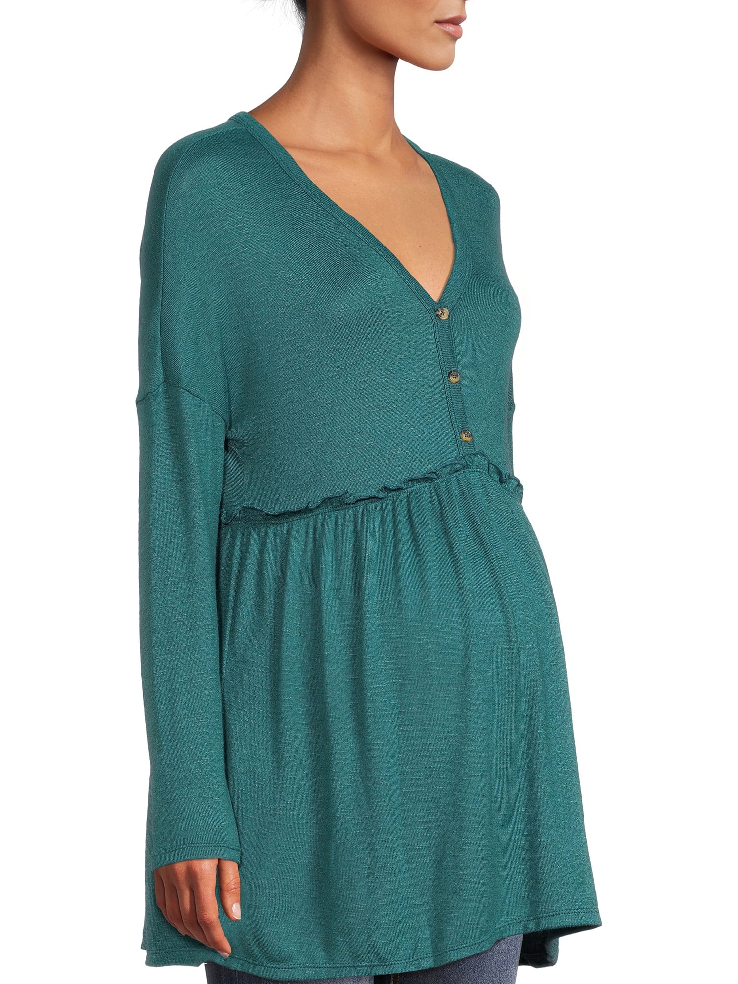 Time and Tru Women's Maternity Henley Babydoll