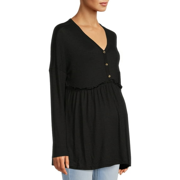 Time and Tru Women's Maternity Henley Babydoll