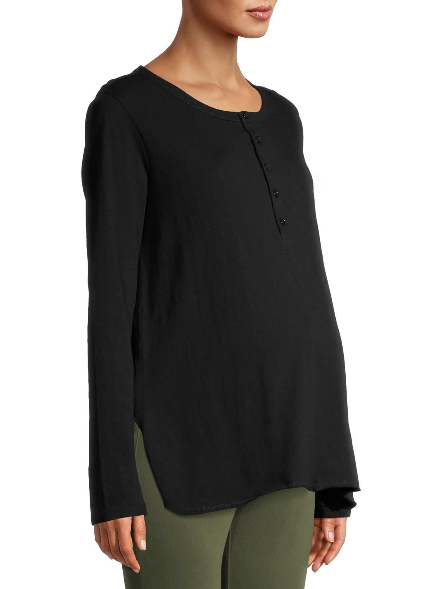 Time and Tru Women’s Maternity Henley Shirt