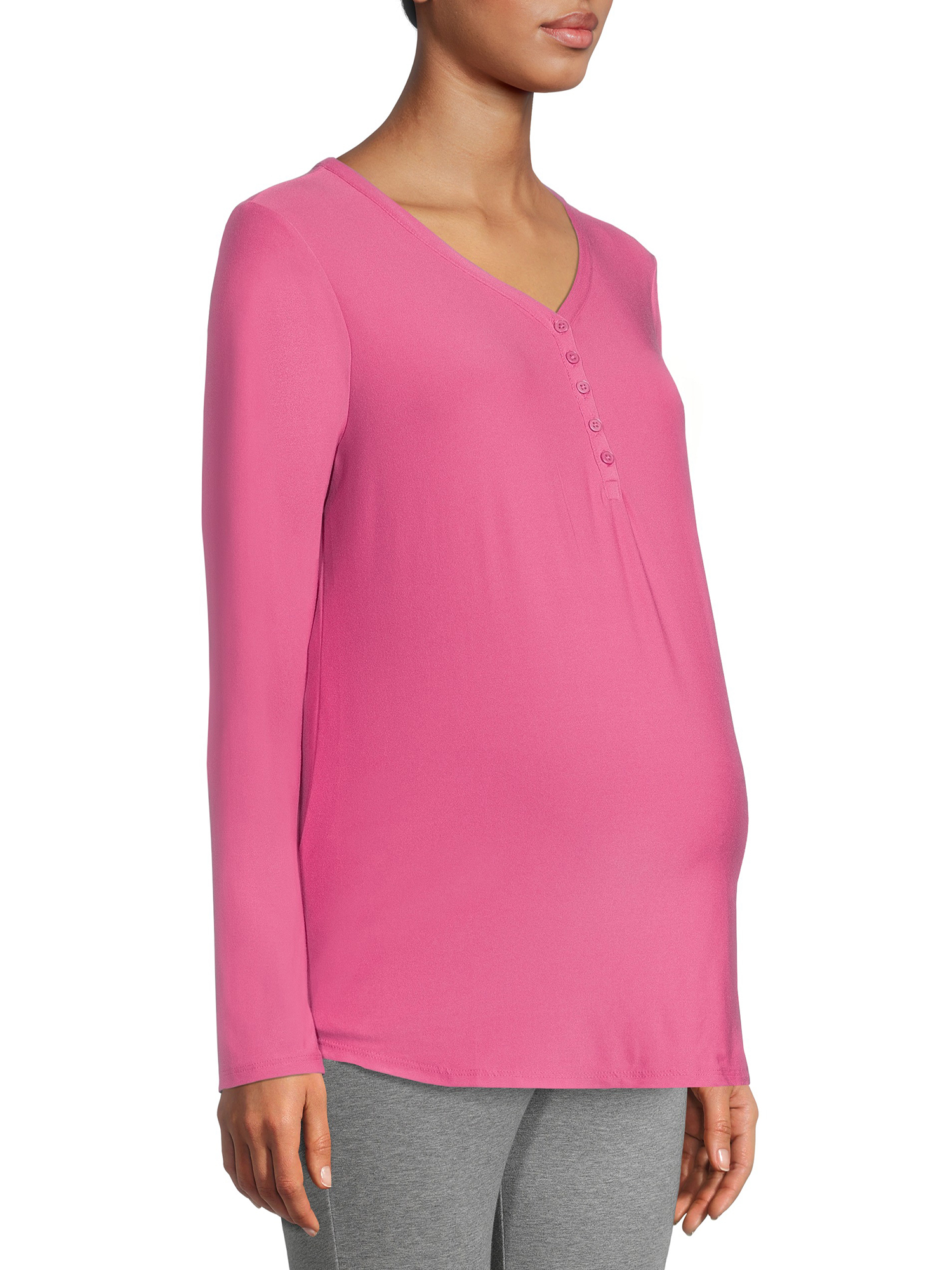 Time and Tru Women's Maternity Henley Shirt