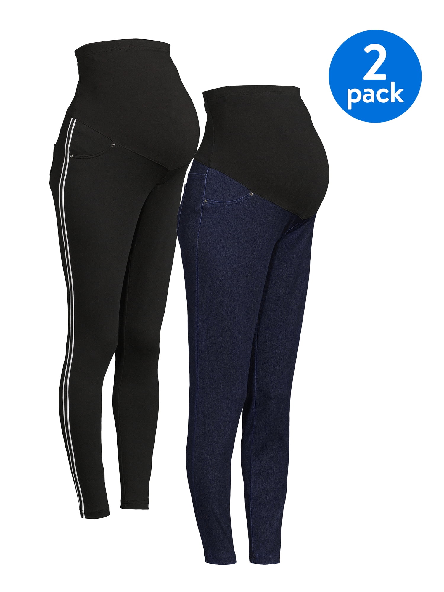 Time and Tru Women’s Maternity Jeggings, 2Pack