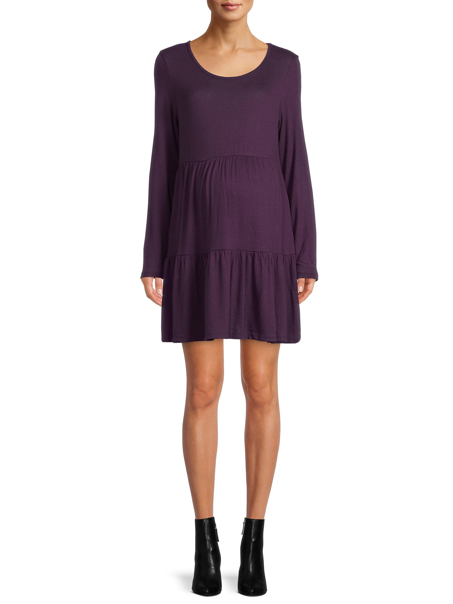 Time and Tru Women's Maternity Knit Babydoll Dress