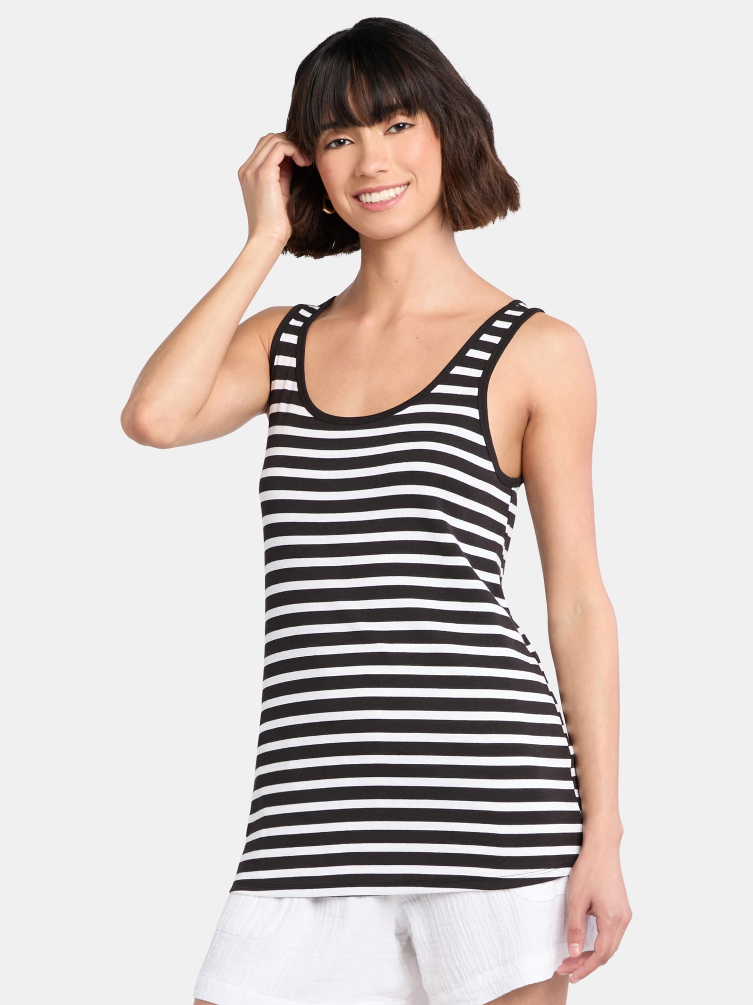 Time and Tru Women's Maternity Non Shirred Tank Top, Sizes S-XXL