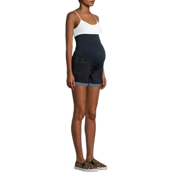 Time and Tru Women's Maternity Shorts with Full Panel
