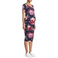 thumbnail image 1 of Time and Tru Women's Maternity Side Ruched Dress, 1 of 6