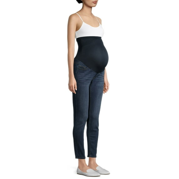 Time and Tru Women’s Maternity Skinny Jeans with Full Panel and 5 Pockets