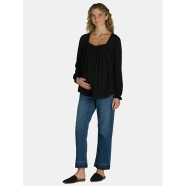 Time and Tru Women's Maternity Square Neck Top