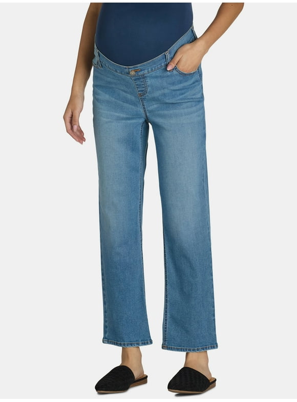Women's Maternity Straight Leg Jeans, 27" Inseam, Sizes S-XXL