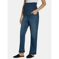 thumbnail image 1 of Time and Tru Women's Maternity Straight Leg Jeans, 27" Inseam, Sizes S-XXL, 1 of 5