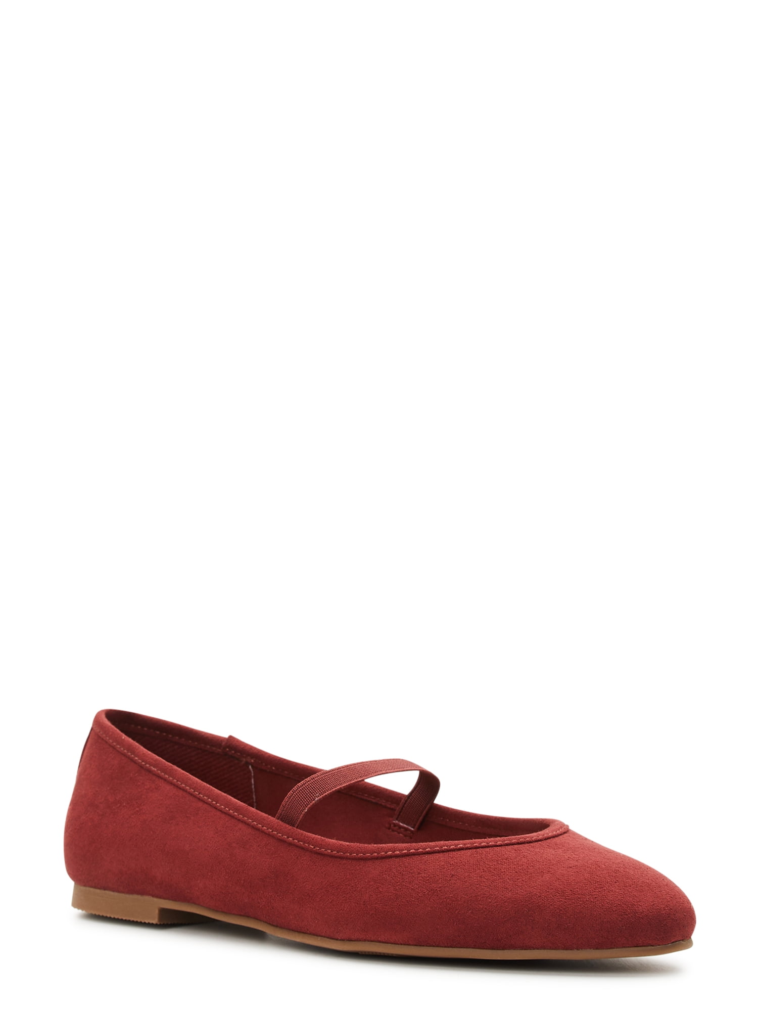 Time and Tru Women s Microfiber Ballet Flats Walmart