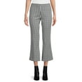thumbnail image 1 of Time and Tru Women's Mid Rise 25" Inseam with Side Zip Closure Kick Flare Crop Pants, 1 of 5