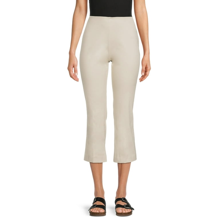 Time and Tru Cotton Blend Cropped Pants for Women