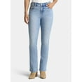 thumbnail image 1 of Time and Tru Women's Mid Rise Bootcut Jeans, Available in 30", 32", 34" Inseams, Sizes 0-20, 1 of 5