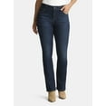 thumbnail image 1 of Time and Tru Women's Mid Rise Bootcut Jeans, Available in 30", 32", 34" Inseams, Sizes 0-20, 1 of 5