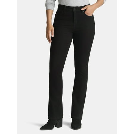 Time and Tru Women's Mid Rise Bootcut Jeans, Available in 30", 32", 34" Inseams, Sizes 0-20