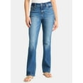 thumbnail image 1 of Time and Tru Women's Mid Rise Bootcut Jeans, Available in 30", 32", 34" Inseams, Sizes 0-20, 1 of 5