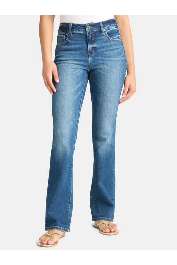 Women's Mid Rise Bootcut Jeans, Available in 30", 32", 34" Inseams, Sizes 0-20
