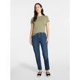 thumbnail image 1 of Time and Tru Women's Mid Rise Boyfriend Jeans, 26" Inseam, Sizes 0-22, 1 of 6