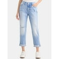 thumbnail image 1 of Time and Tru Women's Mid-Rise Boyfriend Jeans, 26" Inseam, Sizes 0-22, 1 of 5