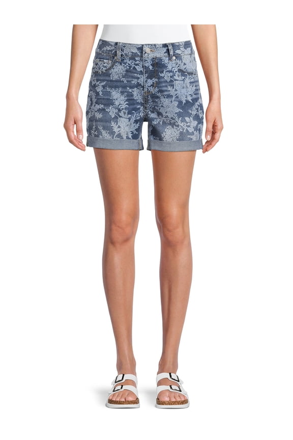 Women's Mid Rise Cuffed 4" Denim Short