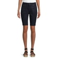 thumbnail image 1 of Time and Tru Women's Mid Rise Denim Bermuda Shorts, 1 of 5