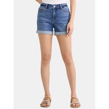 Time and Tru Women's Mid-Rise Denim Short, 4" Inseam, Size 2-20