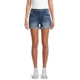 thumbnail image 1 of Time and Tru Women's Mid Rise Rolled Cuff 4" Denim Short, 1 of 6